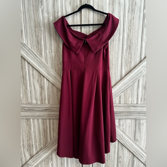 Off the shoulder high low cocktail dress - Picture 8 of 9